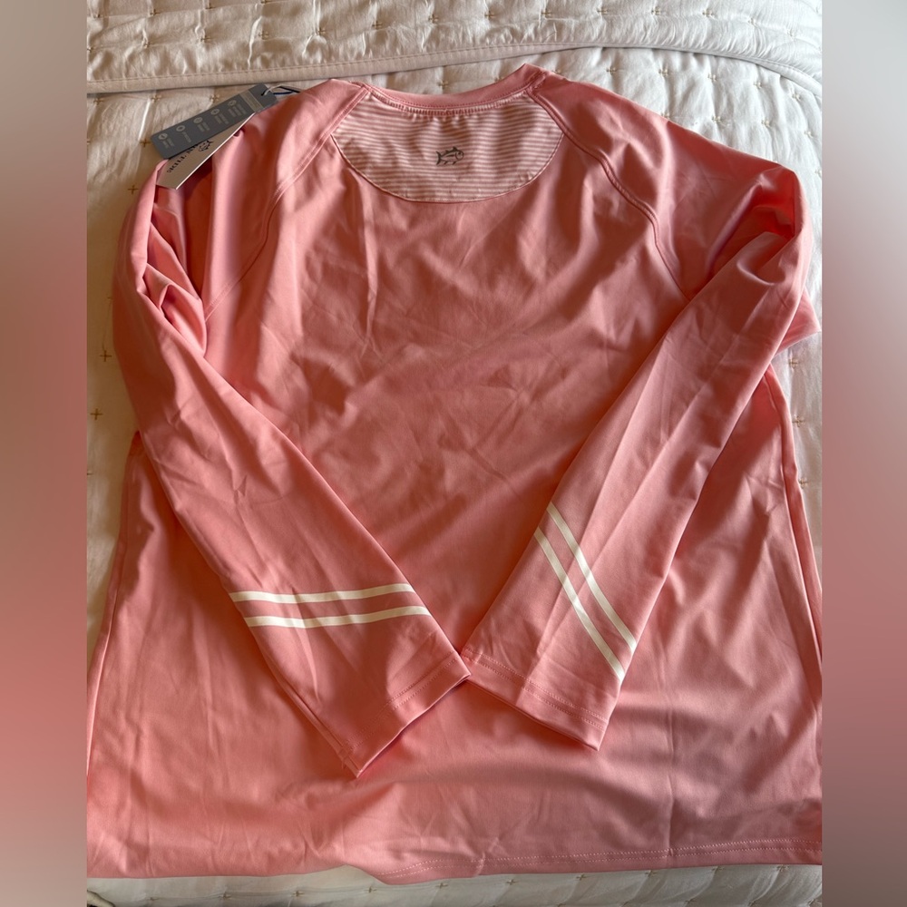Southern Tide Pink Long Sleeve performance shirt - Picture 7 of 7